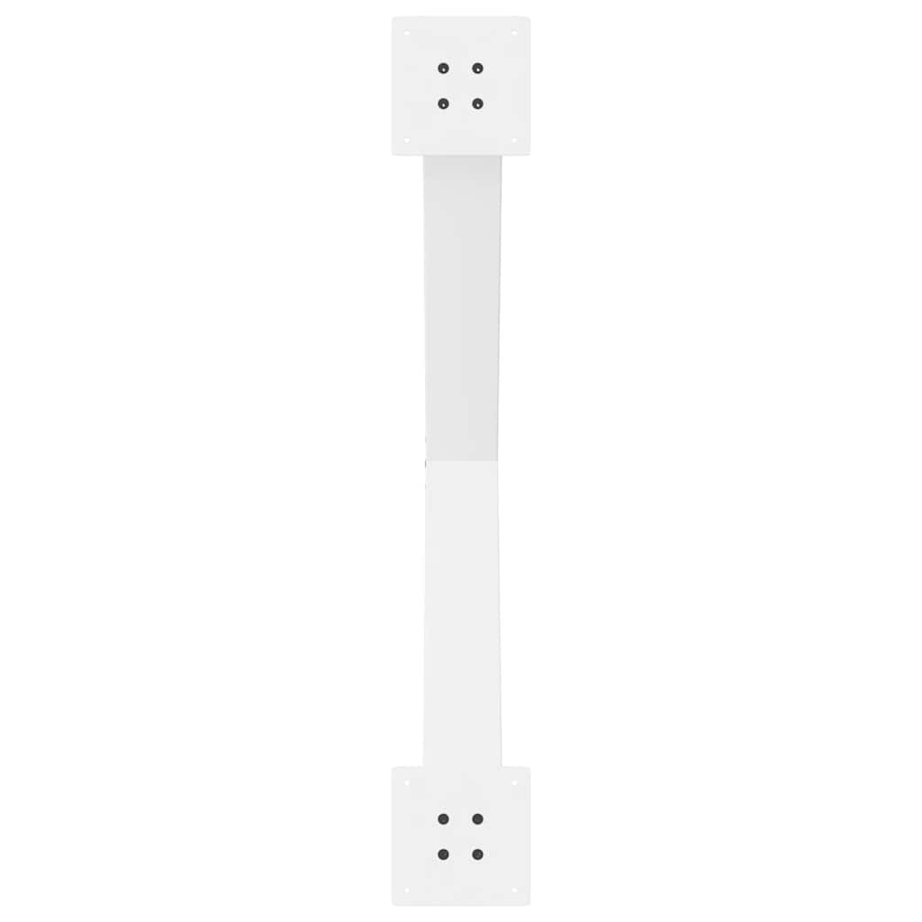 Gambe per tavolo da pranzo forma X 2 pz bianche 90x(72-73) cm