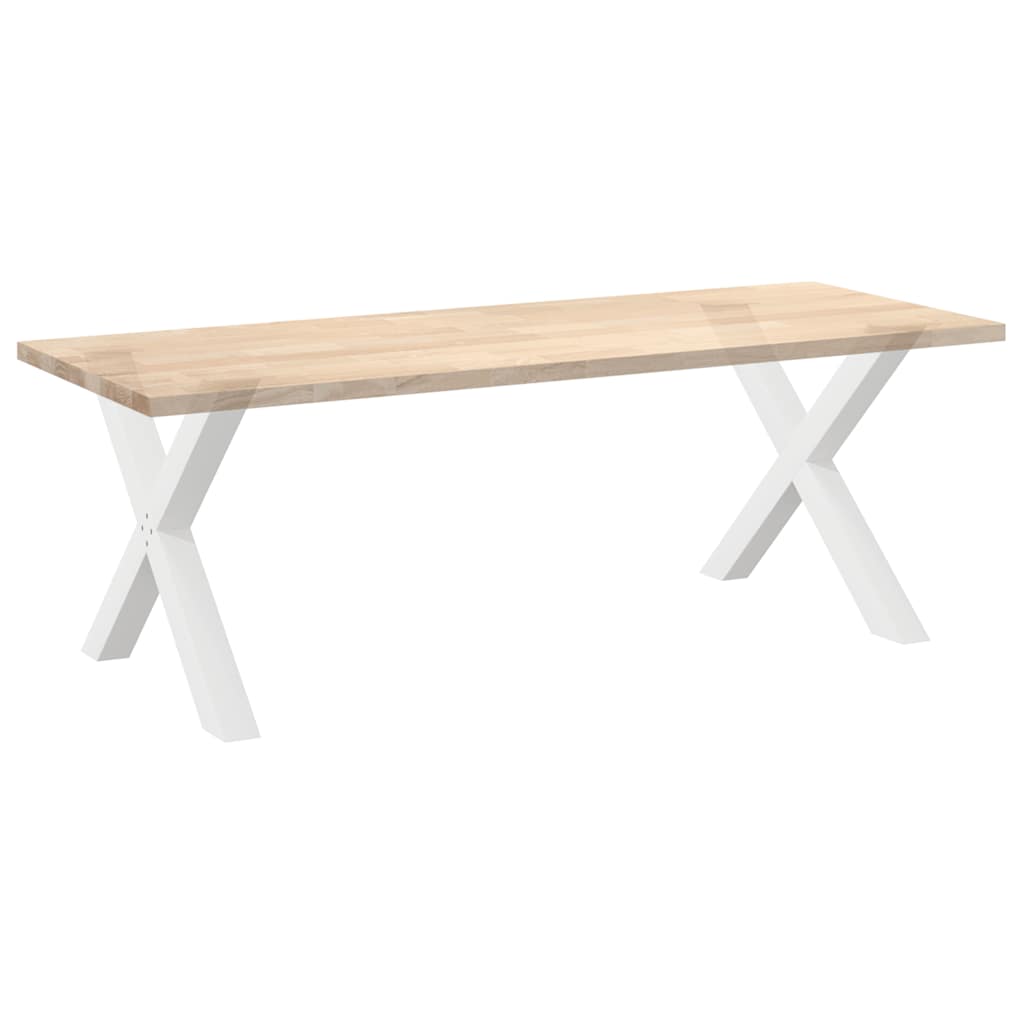 Gambe per tavolo da pranzo forma X 2 pz bianche 90x(72-73) cm