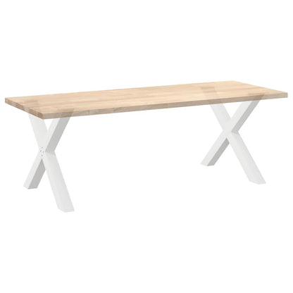 Gambe per tavolo da pranzo forma X 2 pz bianche 90x(72-73) cm