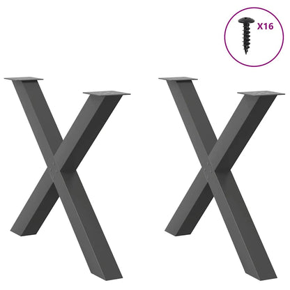 Gambe per tavolo da pranzo forma X 2 pz 90x(72-73)