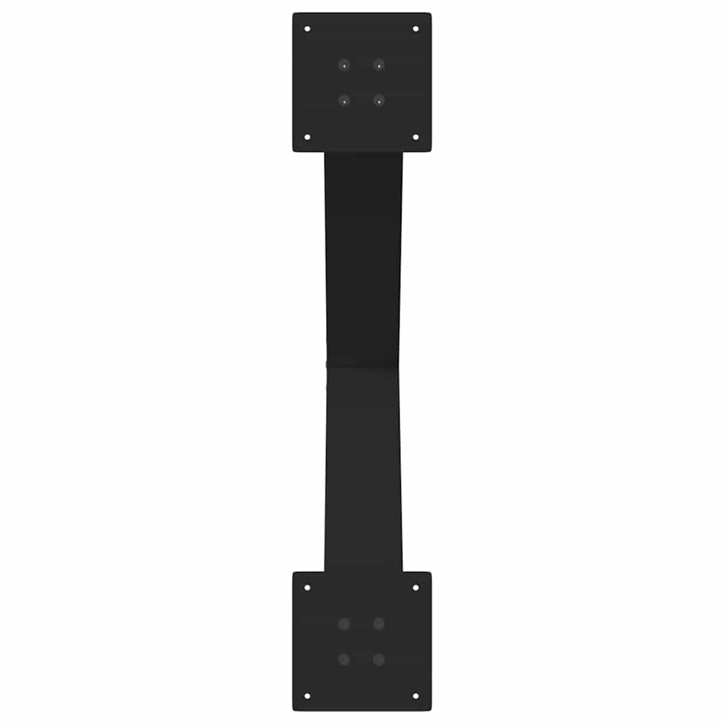Gambe per tavolo da pranzo a forma di X 3 pz nere 70x(72-73) cm