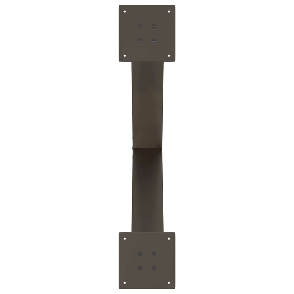 Gambe per tavolo da pranzo a forma di X 3 pz in acciaio naturale 70x(72-73) cm - homemem39