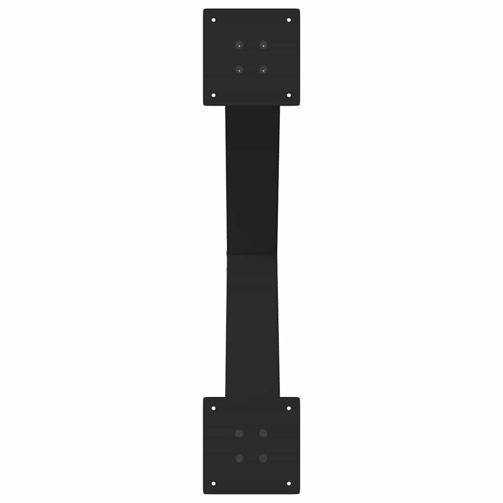 Gambe per tavolo da pranzo a forma di X 3 pz nere 80x(72-73) cm