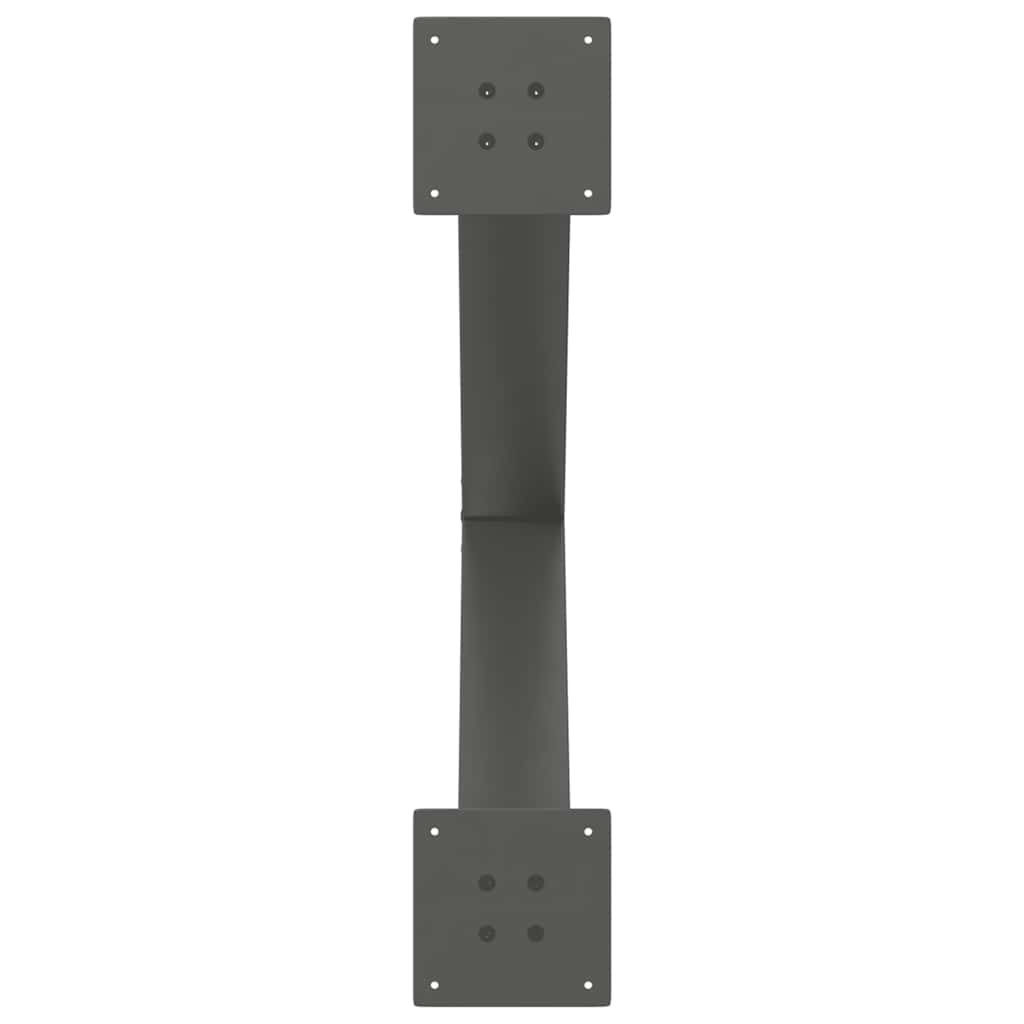Gambe per tavolo da pranzo forma X 3 pz Antracite 80x(72-73) cm