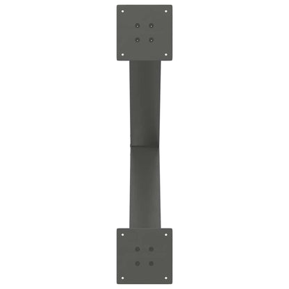 Gambe per tavolo da pranzo forma X 3 pz Antracite 80x(72-73) cm