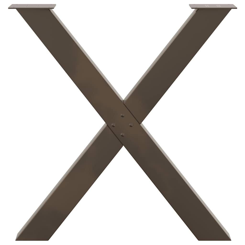 Gambe per tavolo da pranzo forma X 3 pz naturale 80x(72-73) cm