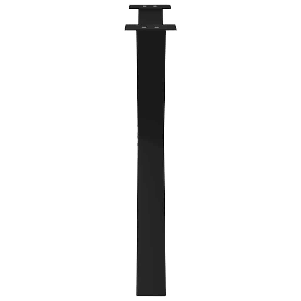 Gambe per tavolo da pranzo a forma di X 3 pz nere 90x(72-73) cm