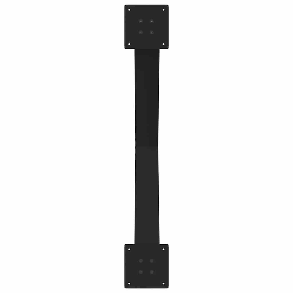 Gambe per tavolo da pranzo a forma di X 3 pz nere 90x(72-73) cm