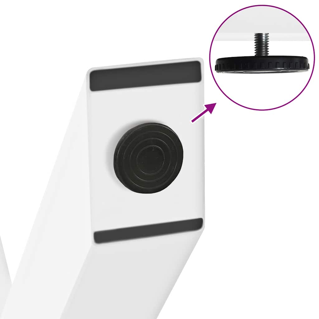 Gambe per tavolo da pranzo a forma di X 3 pz bianche 90x(72-73) cm in acciaio - homemem39