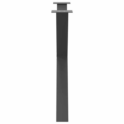 Gambe per tavolo da pranzo forma X 3 pz Antracite 90x(72-73) cm