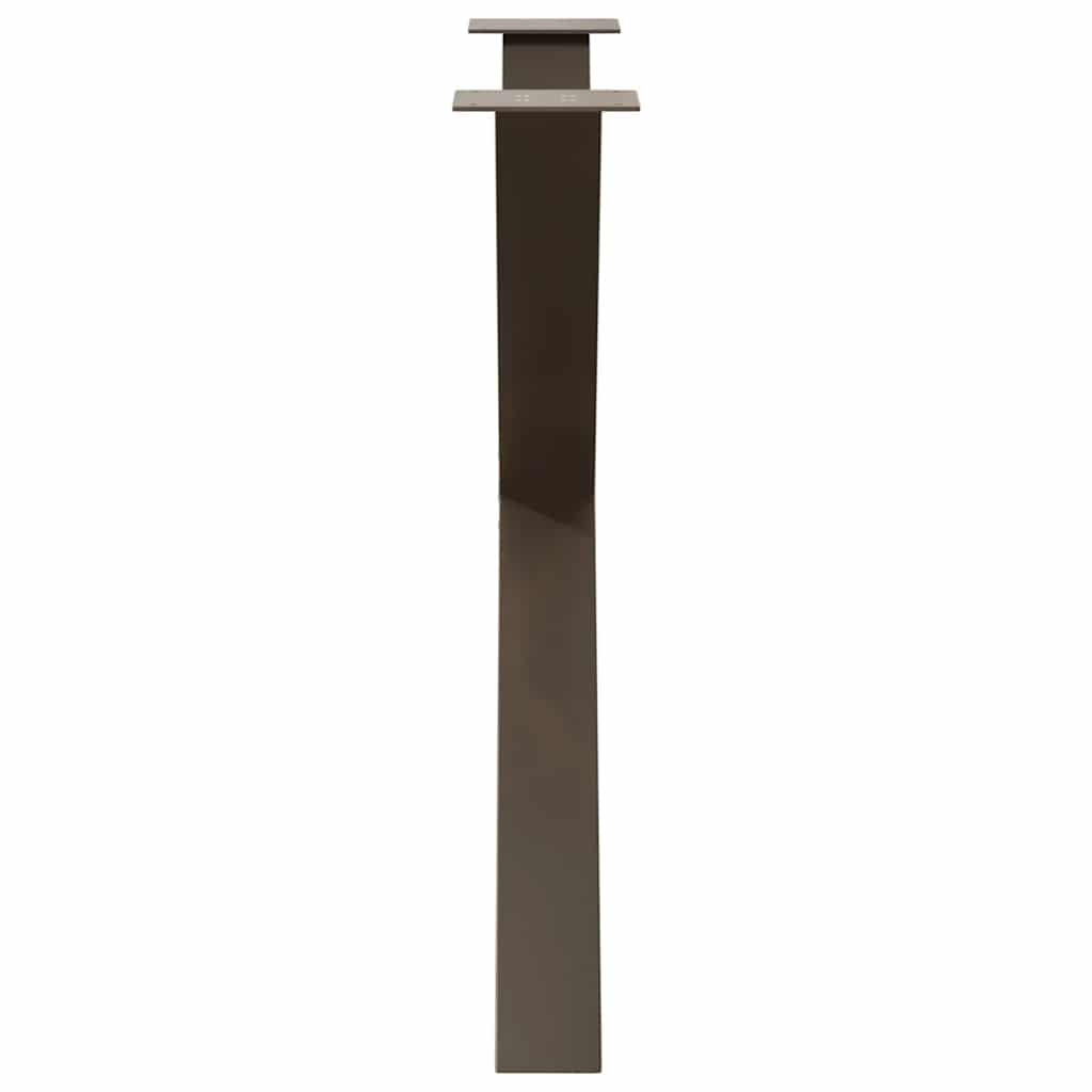 Gambe per tavolo da pranzo forma X 3 pz naturale 90x(72-73) cm