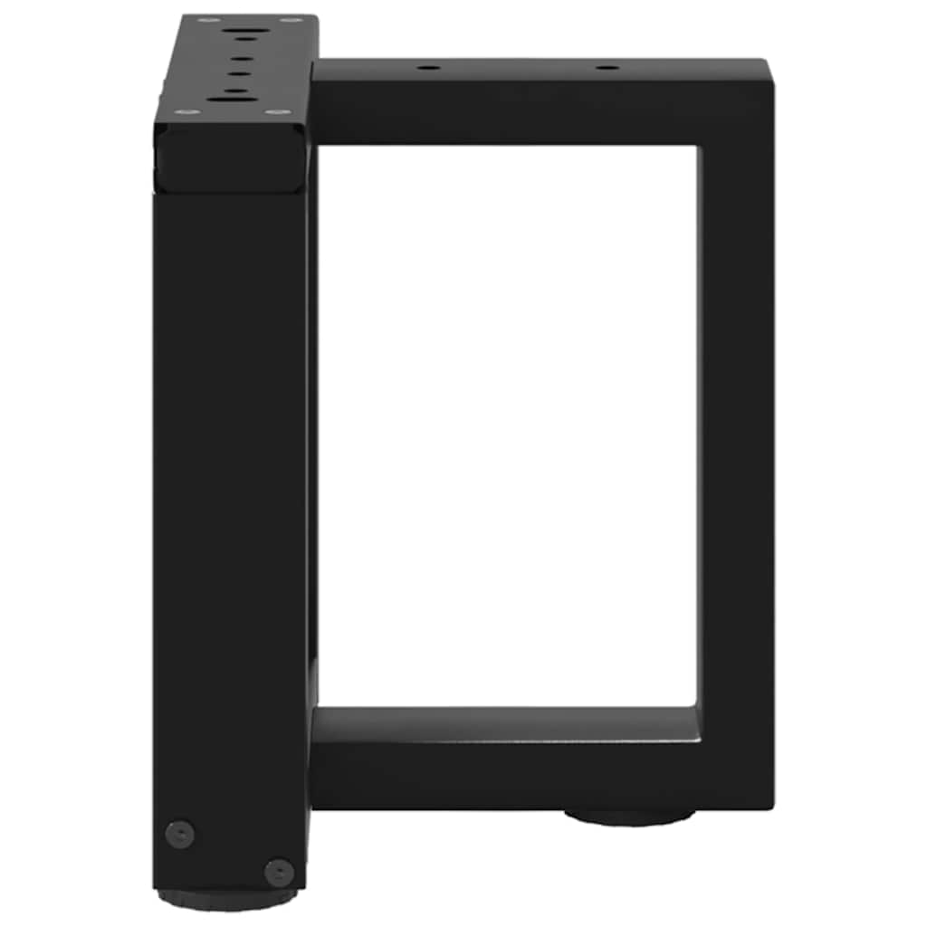 Gambe per Tavolino da Caffè forma T 2 pz Nere 30x25x(30-31) cm