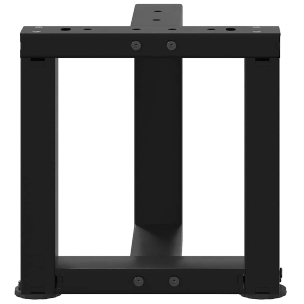Gambe per Tavolino da Caffè forma T 2 pz Nere 30x25x(30-31) cm