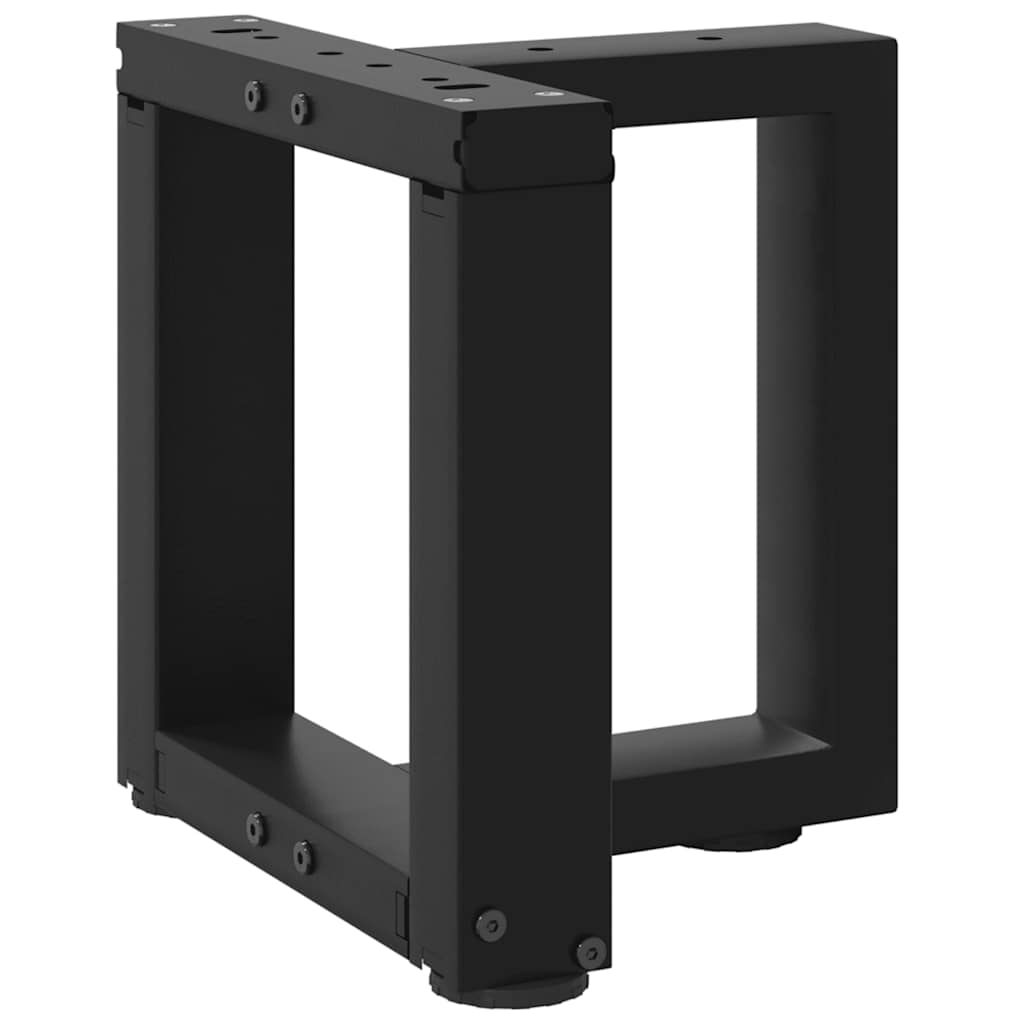 Gambe per Tavolino da Caffè forma T 2 pz Nere 30x25x(30-31) cm