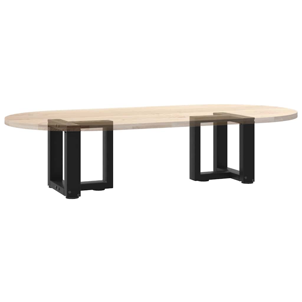 Gambe per Tavolino da Caffè forma T 2 pz Nere 30x25x(30-31) cm