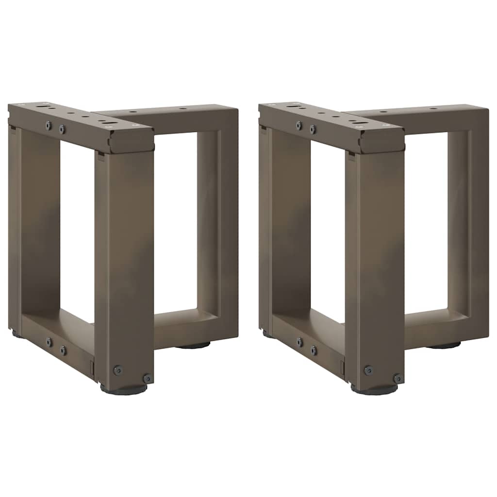 Gambe per Tavolino da Caffè forma T 2 pz Nere 5x(30-31)