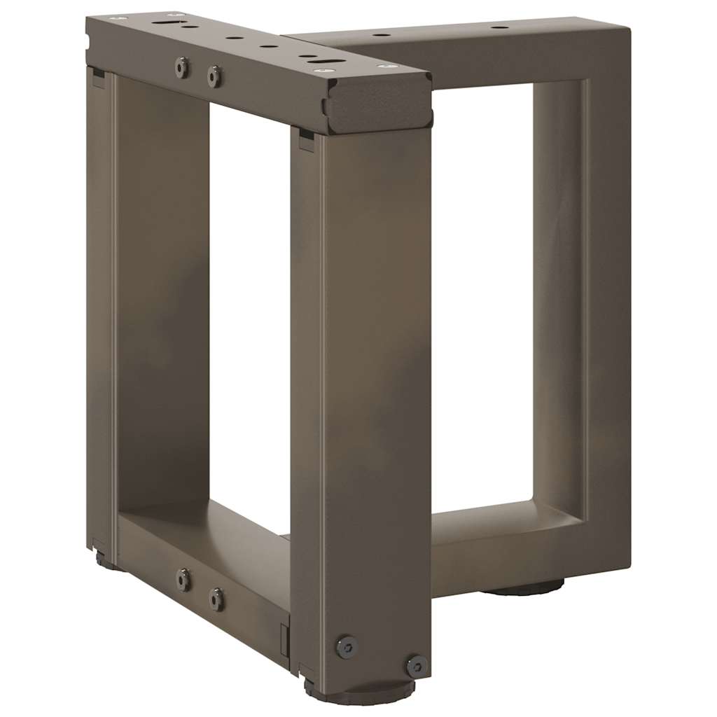 Gambe per Tavolino da Caffè a Forma di T 2 pz Nere 30x25x(30-31) cm Acciaio | homemem39