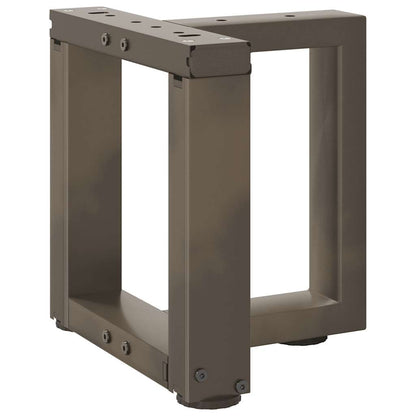 Gambe per Tavolino da Caffè a Forma di T 2 pz Nere 30x25x(30-31) cm Acciaio | homemem39