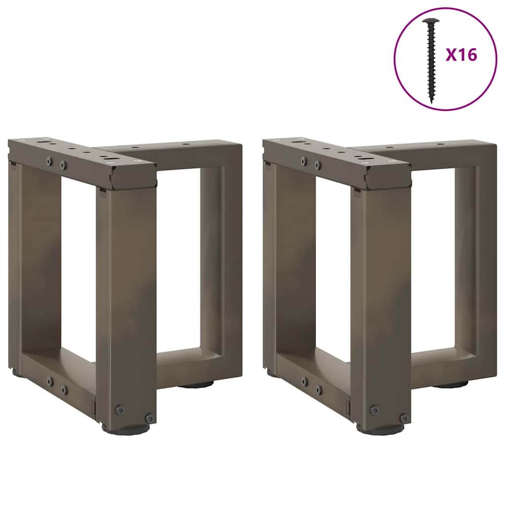 Gambe per Tavolino da Caffè a Forma di T 2 pz Nere 30x25x(30-31) cm Acciaio | homemem39