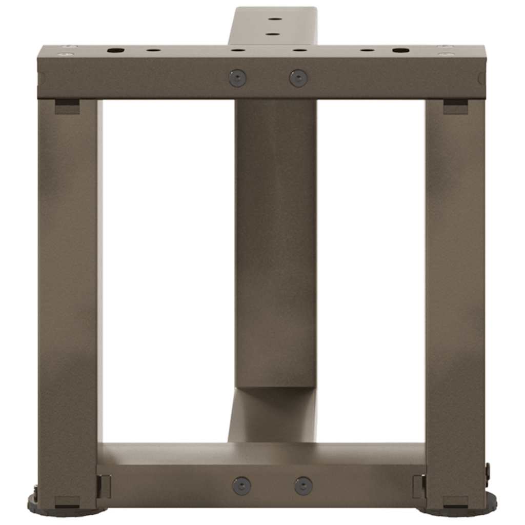 Gambe per Tavolino da Caffè a Forma di T 2 pz Nere 30x25x(30-31) cm Acciaio | homemem39