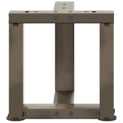 Gambe per Tavolino da Caffè a Forma di T 2 pz Nere 30x25x(30-31) cm Acciaio | homemem39