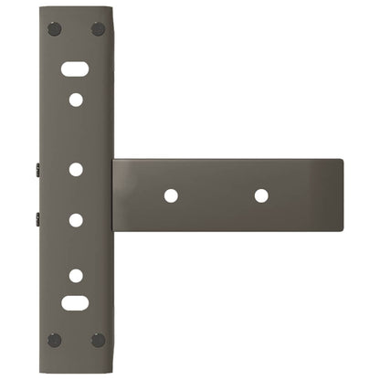 Gambe per Tavolino da Caffè a Forma di T 2 pz Nere 30x25x(30-31) cm Acciaio | homemem39