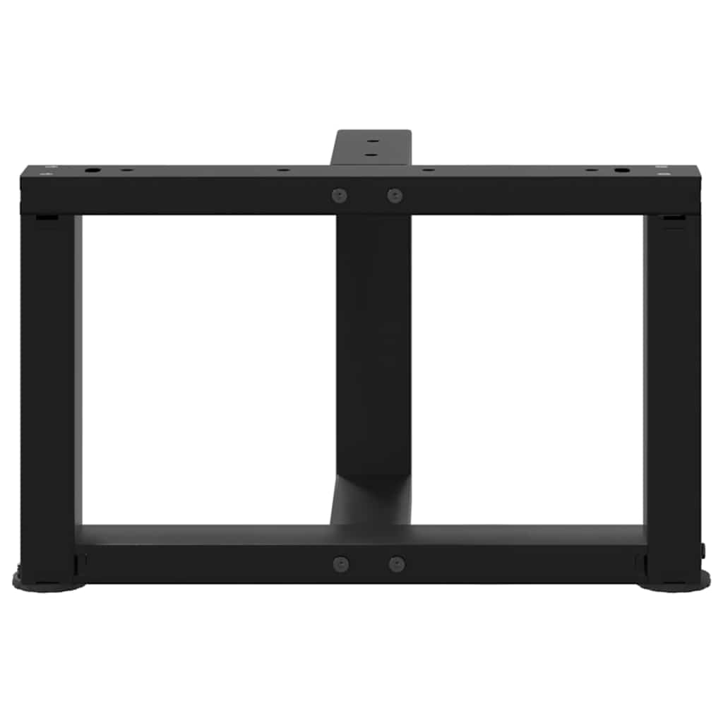 Gambe Tavolino da Caffè a T 2 pz Nero 40x25x(30-31) cm Acciaio