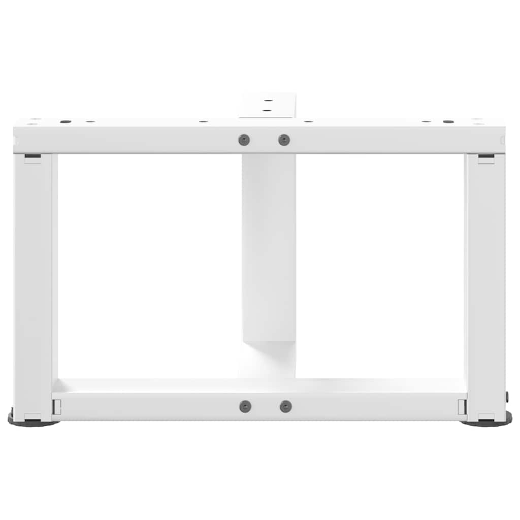 Gambe Tavolino da Caffè a T 2 pz Bianco 40x25x(30-31)cm Acciaio