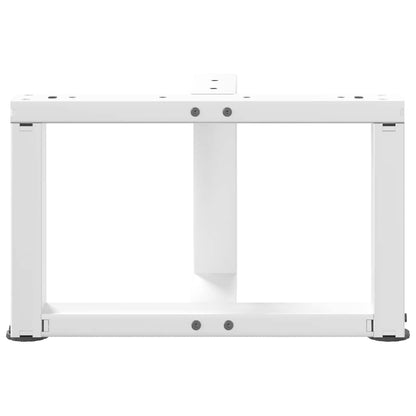 Gambe Tavolino da Caffè a T 2 pz Bianco 40x25x(30-31)cm Acciaio