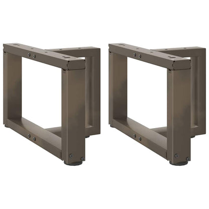 Gambe per Tavolino da Caffè forma T 2 pz Nere 40x25x(30-31) cm
