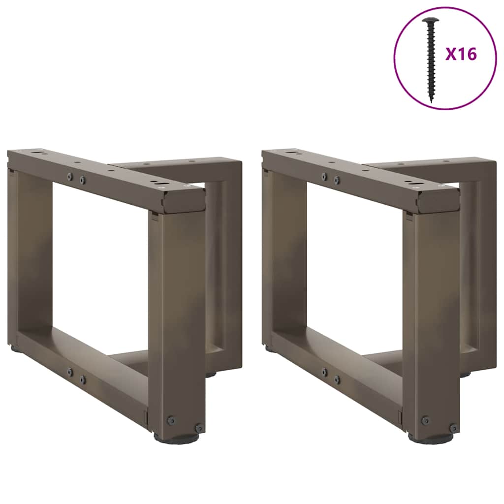 Gambe per Tavolino da Caffè forma T 2 pz Nere 40x25x(30-31) cm