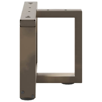 Gambe per Tavolino da Caffè forma T 2 pz Nere 40x25x(30-31) cm