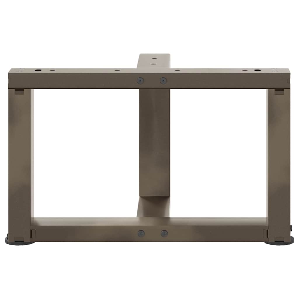 Gambe per Tavolino da Caffè forma T 2 pz Nere 40x25x(30-31) cm