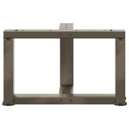 Gambe per Tavolino da Caffè forma T 2 pz Nere 40x25x(30-31) cm