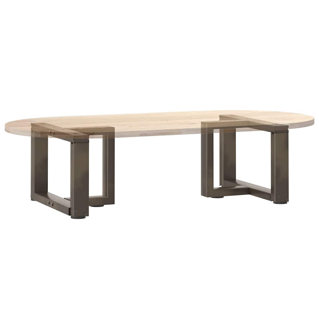 Gambe per Tavolino da Caffè forma T 2 pz Nere 40x25x(30-31) cm