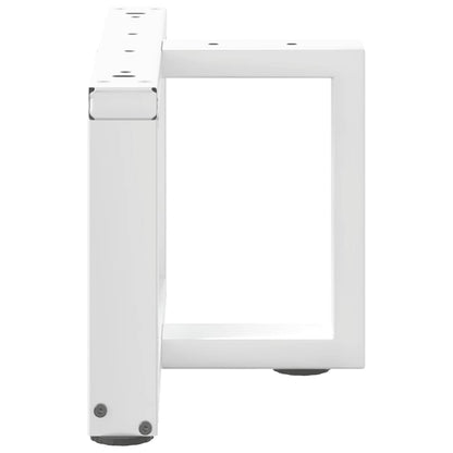 Gambe Tavolino da Caffè forma T 2 pz Bianche 50x25x(30-31) cm