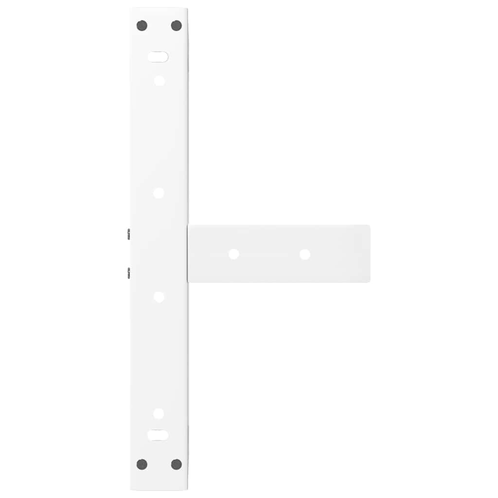 Gambe Tavolino da Caffè forma T 2 pz Bianche 50x25x(30-31) cm