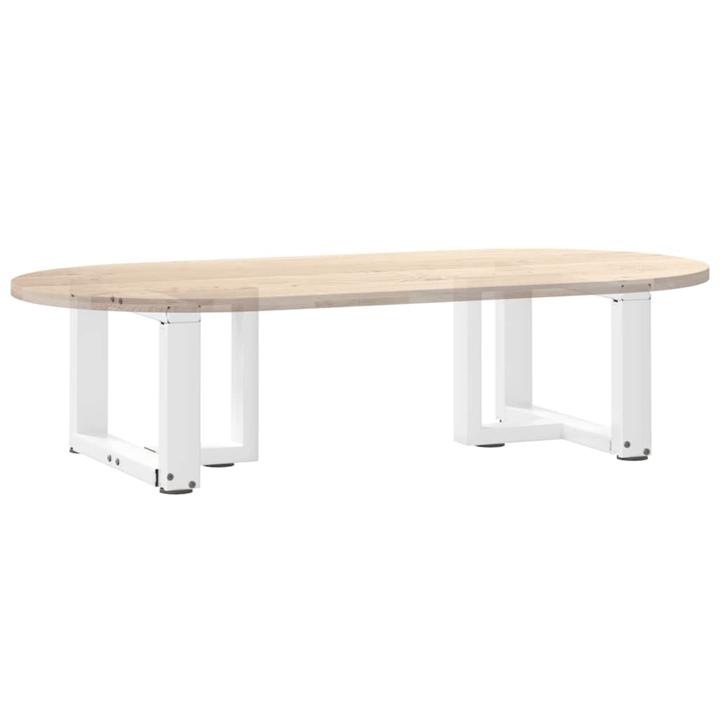 Gambe Tavolino da Caffè forma T 2 pz Bianche 50x25x(30-31) cm