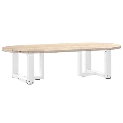 Gambe Tavolino da Caffè forma T 2 pz Bianche 50x25x(30-31) cm