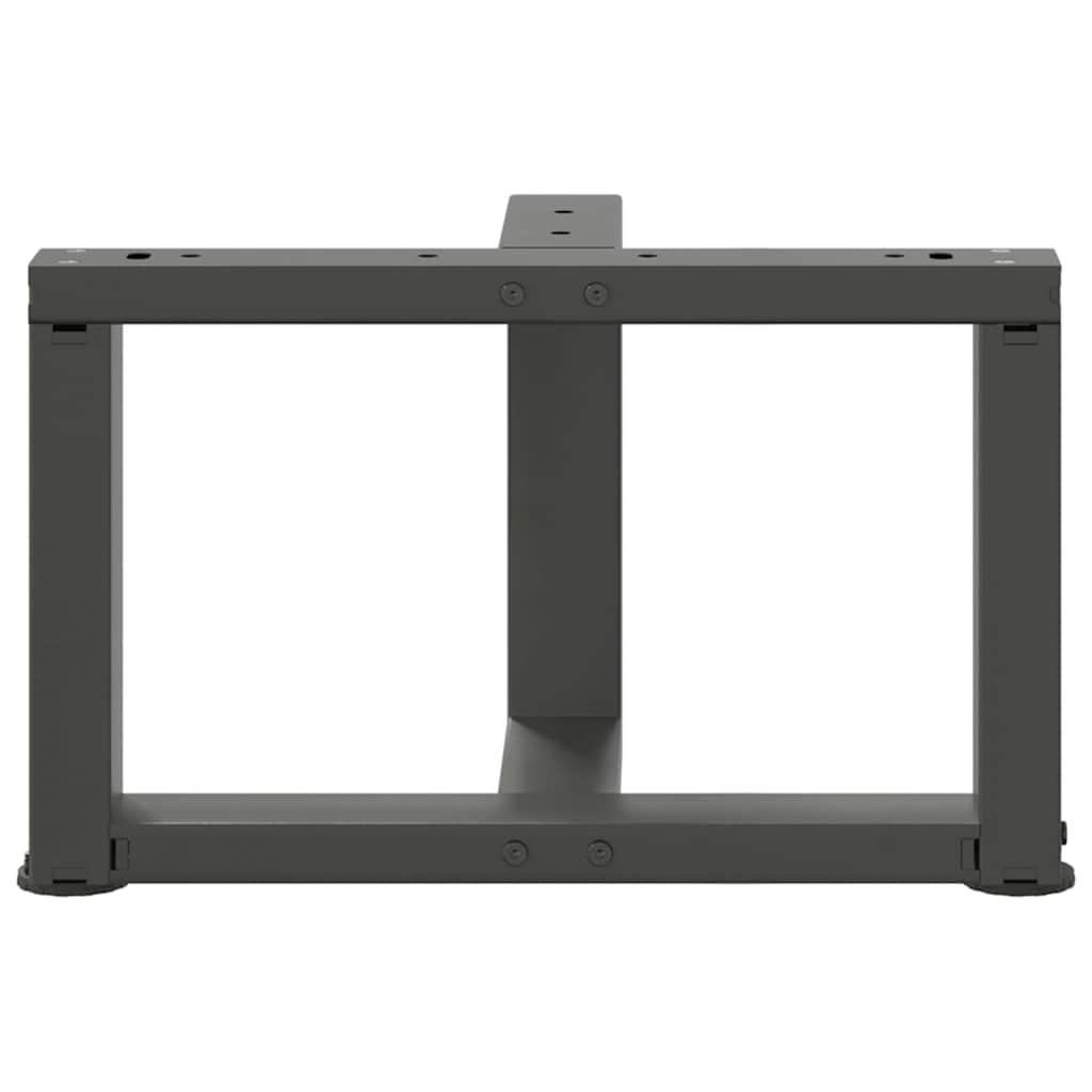 Gambe Tavolino da Caffè forma T 2 pz Antracite 50x25x(30-31) cm