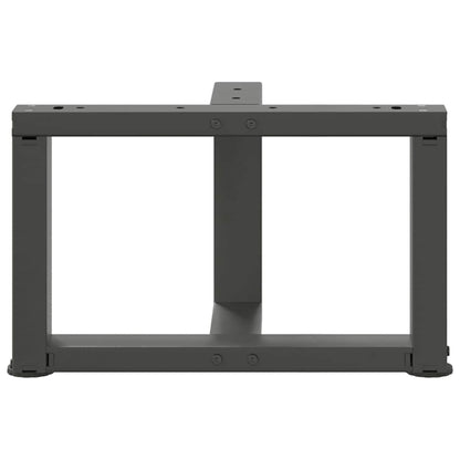 Gambe Tavolino da Caffè forma T 2 pz Antracite 50x25x(30-31) cm