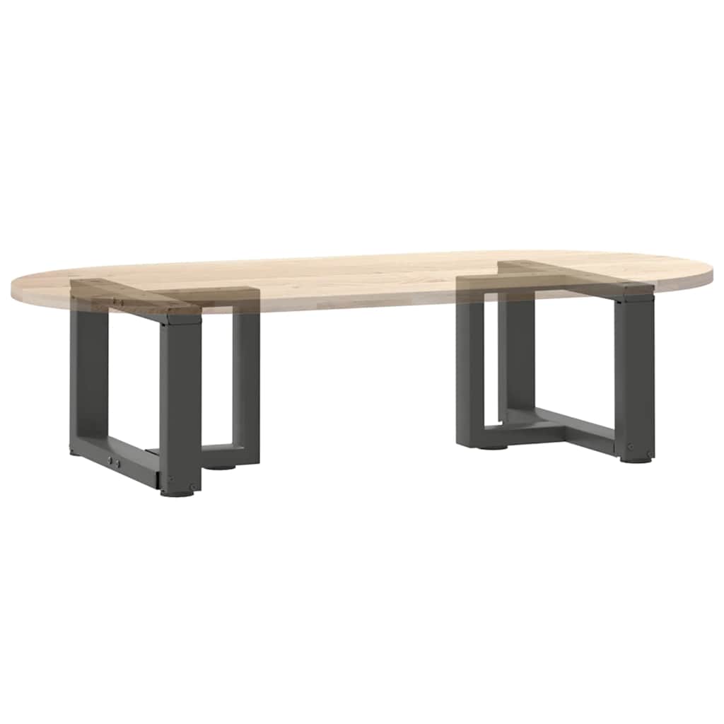Gambe Tavolino da Caffè forma T 2 pz Antracite 50x25x(30-31) cm