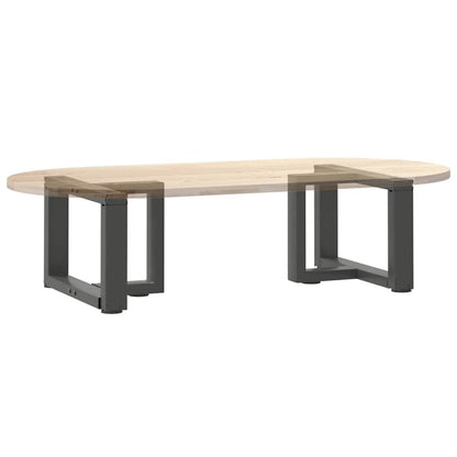 Gambe Tavolino da Caffè forma T 2 pz Antracite 50x25x(30-31) cm