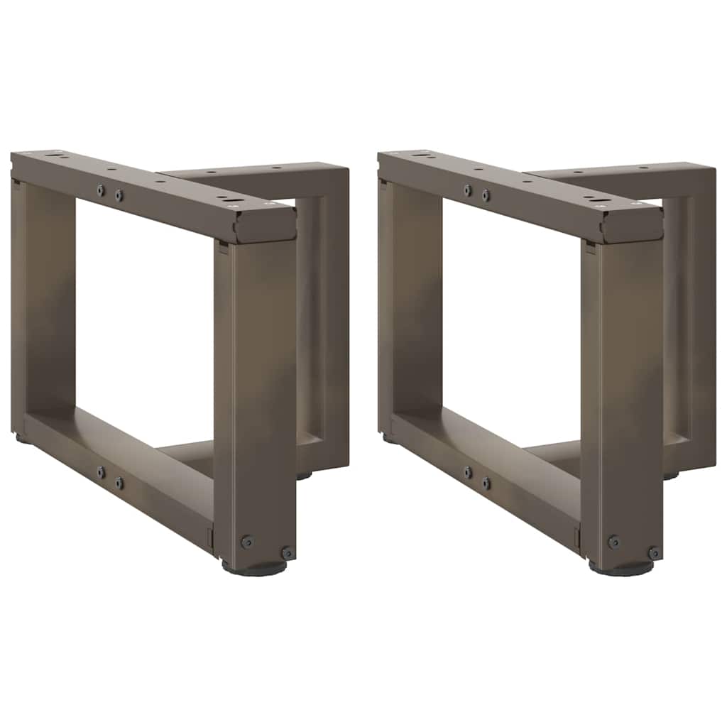 Gambe per Tavolino da Caffè forma T 2 pz Nere 5x(30-31)