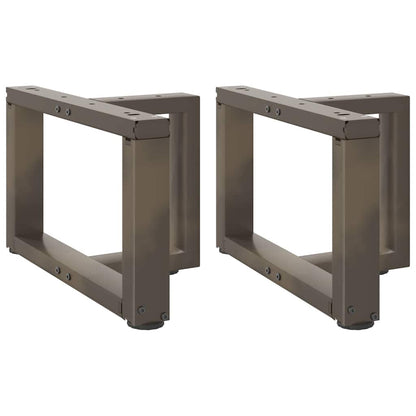 Gambe per Tavolino da Caffè forma T 2 pz Nere 5x(30-31)
