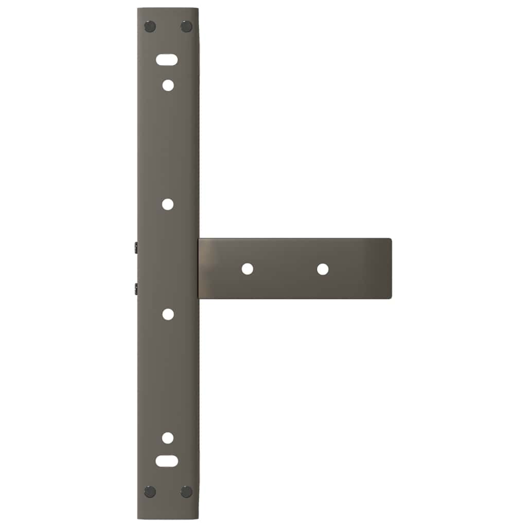 Gambe per Tavolino da Caffè a Forma di T 2 pz Nere 50x25x(30-31) cm Acciaio