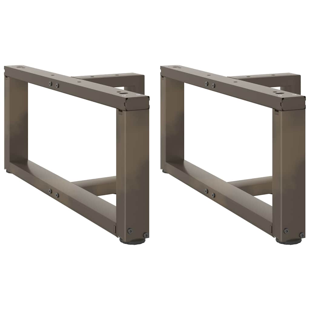 Gambe per Tavolino da Caffè forma T 2 pz Nere 5x(30-31)