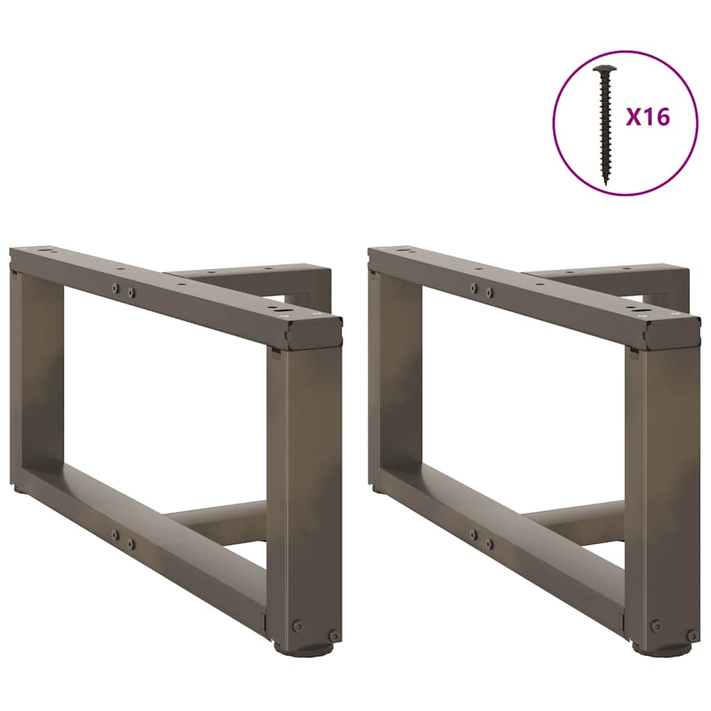 Gambe per Tavolino da Caffè a Forma di T 2 pz Nere 60x25x(30-31) cm Acciaio | homemem39