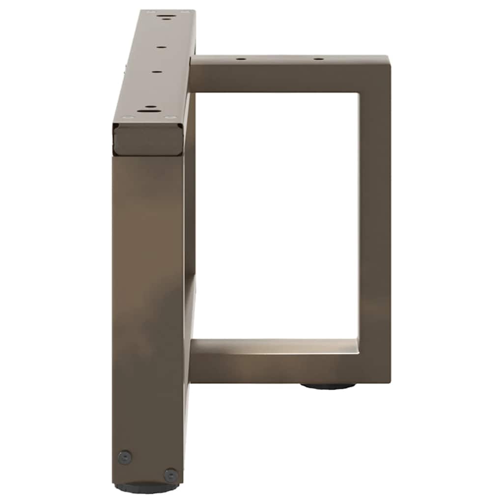 Gambe per Tavolino da Caffè a Forma di T 2 pz Nere 60x25x(30-31) cm Acciaio | homemem39