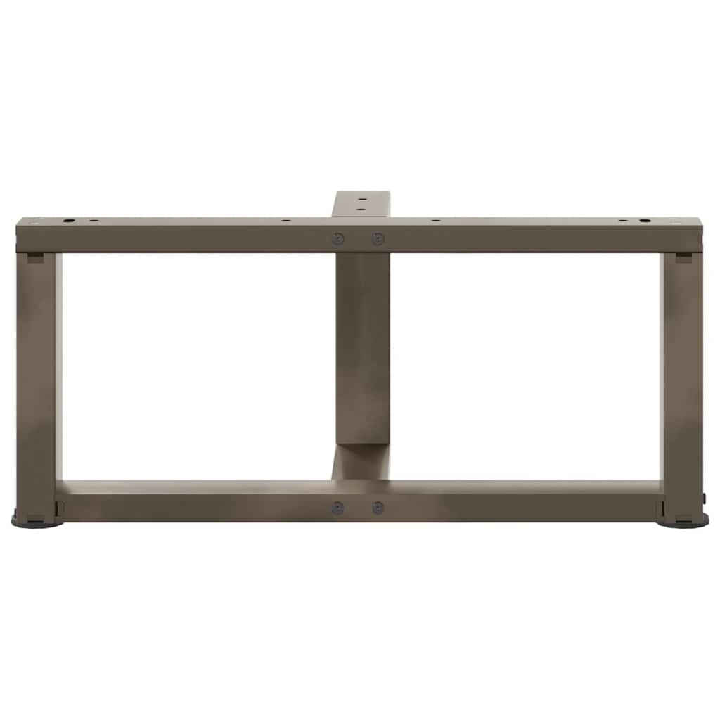 Gambe per Tavolino da Caffè a Forma di T 2 pz Nere 60x25x(30-31) cm Acciaio | homemem39